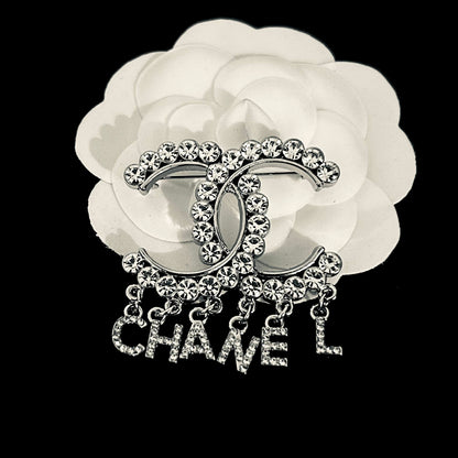Luxury C.C Gold Dangle Brooch pin