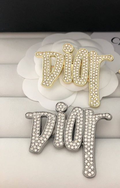 Luxury Silver Dior Brooch pin