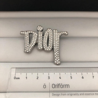 Luxury Silver Dior Brooch pin
