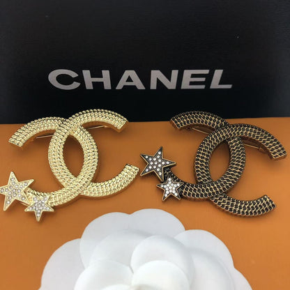 Luxury C.C Gold/Copper brooch