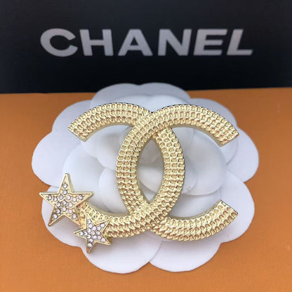 Luxury C.C Gold/Copper brooch