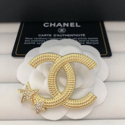 Luxury C.C Gold/Copper brooch