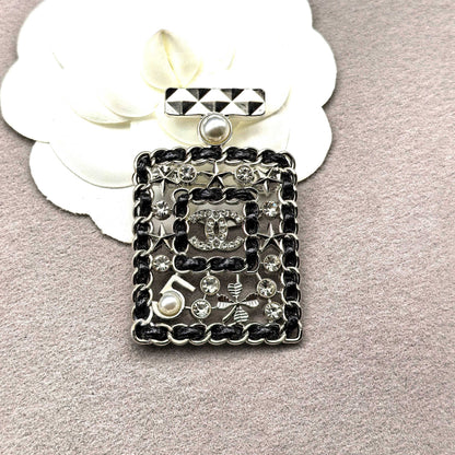 Luxury C.C Parfum Bottle Brooch
