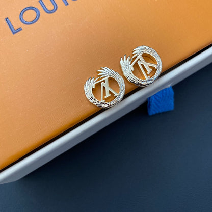 L.V Inspired Gold plated Angel Earrings
