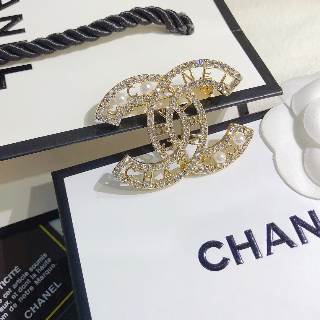 Luxury C.Coco Gold Brooch pin