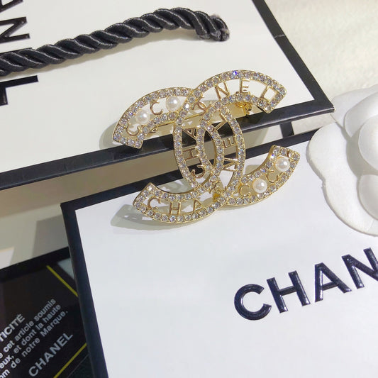 Luxury C.Coco Gold Brooch pin