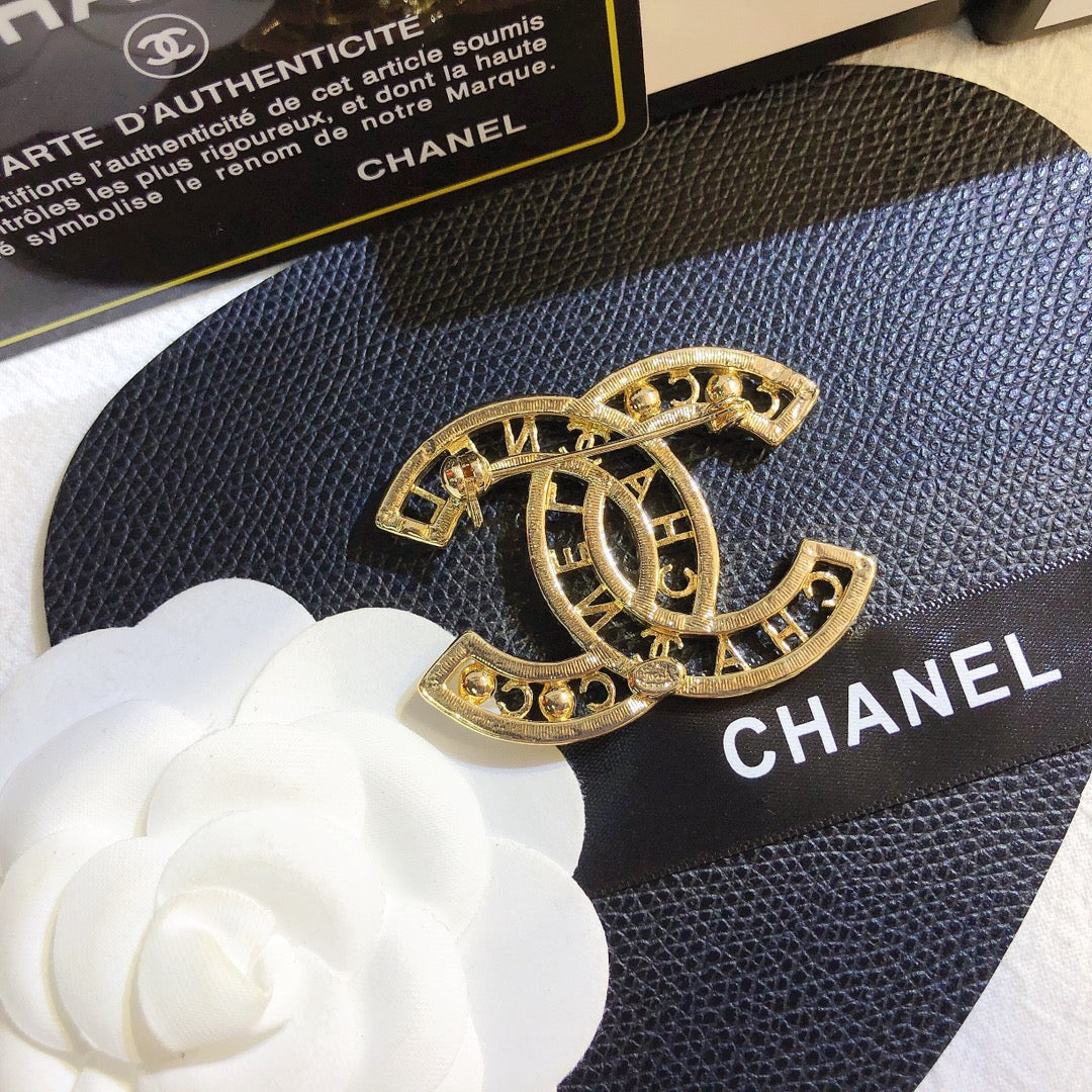 Luxury C.Coco Gold Brooch pin