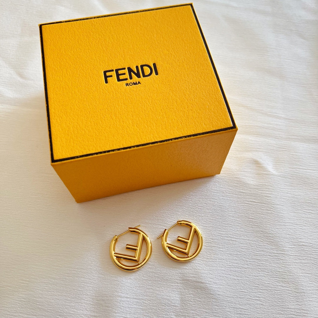 Titanium steel F.F Hoop Earrings