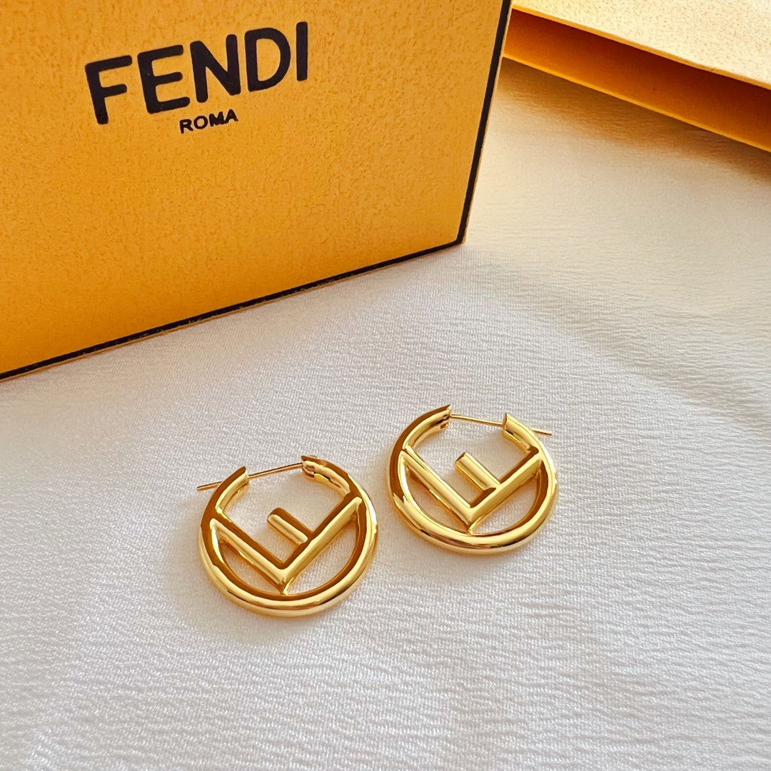 Titanium steel F.F Hoop Earrings