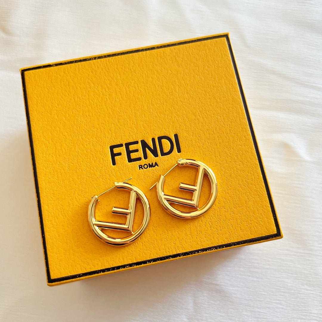 Titanium steel F.F Hoop Earrings
