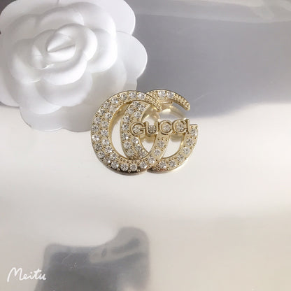 Luxury Gold G.G Brooch pin