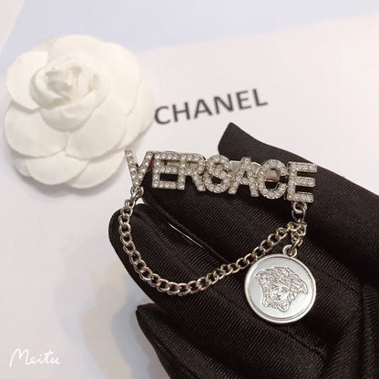 Luxury Versace Gold/Silver Brooch pin