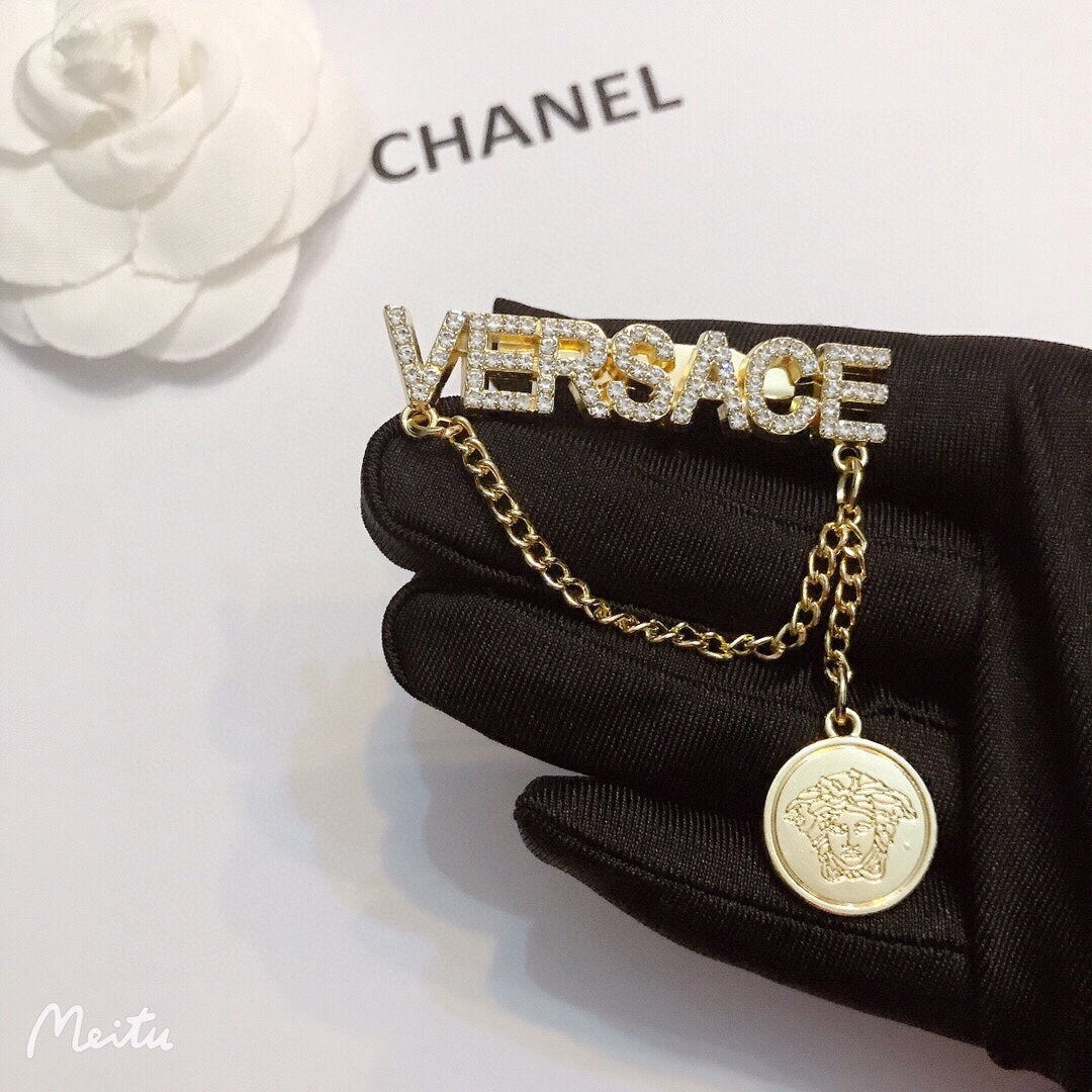Luxury Versace Gold/Silver Brooch pin