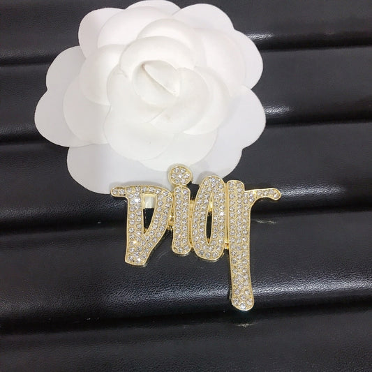 Luxury Gold Dior Brooch pin