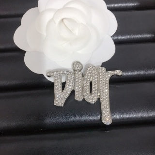 Luxury Silver Dior Brooch pin