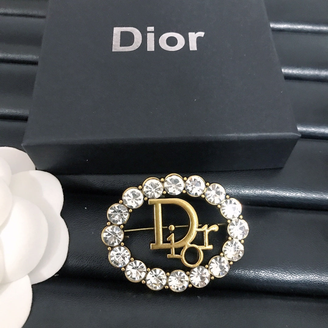 Luxury Bronze Dior Brooch pin