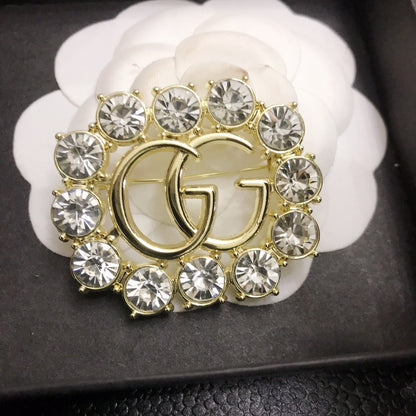 Luxury Gold G.G Brooch pin