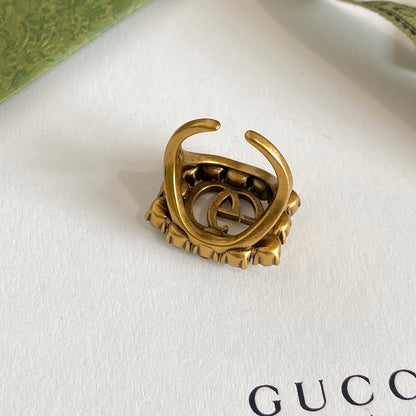 G.G Antique gold plate - Open ring