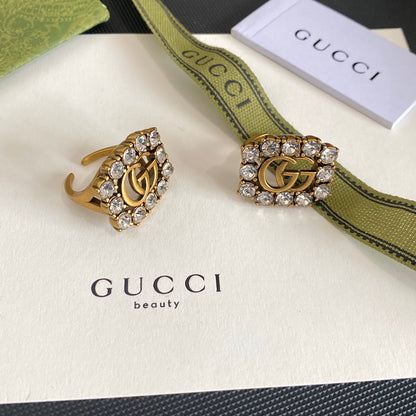 G.G Antique gold plate - Open ring