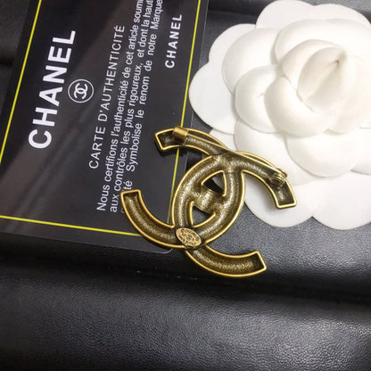 Luxury C.C Copper Brooch pin