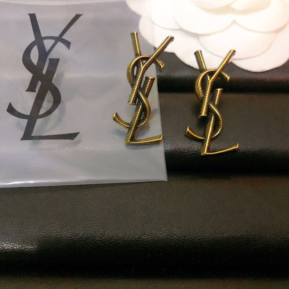 High-end Saint Laurent earrings! With stamp