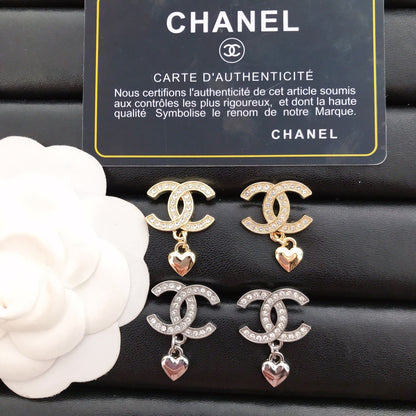 High quality C. C dangle Heart earrings