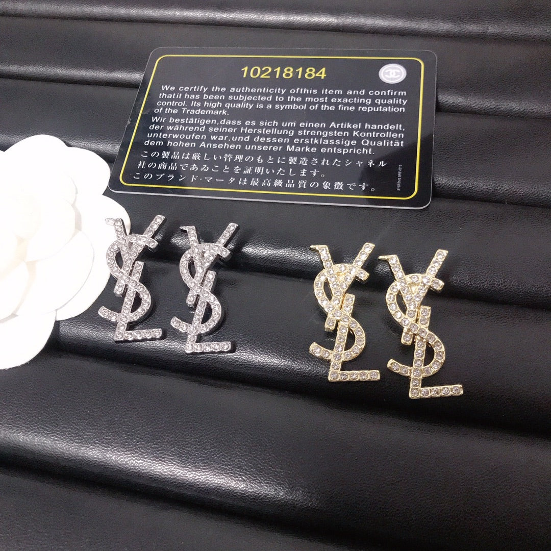 High-end Saint Laurent earrings With stamp - Gold