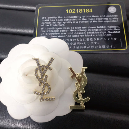 High-end Saint Laurent earrings With stamp - Gold