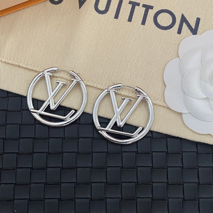 High-End Steel L.V Earrings