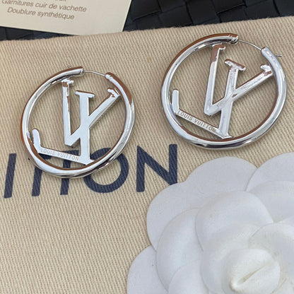 High-End Steel L.V Earrings