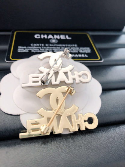 Luxury C.C Gold/Silver Brooch pin