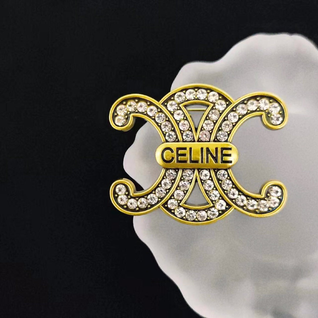 Luxury Bronze Celine Brooch pin