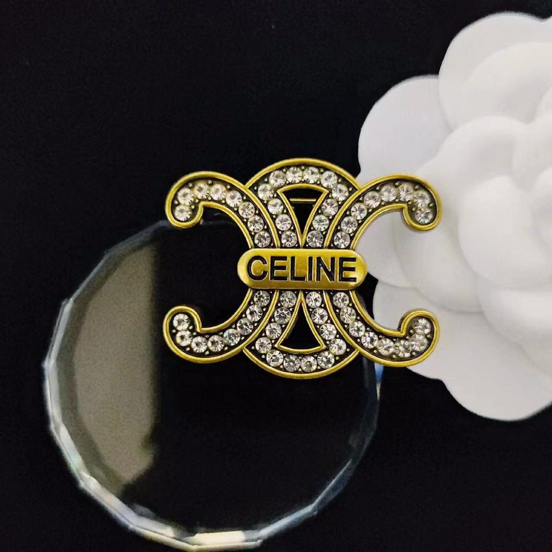 Luxury Bronze Celine Brooch pin