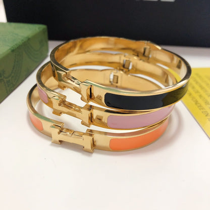 High-end version Titanium steel H. bracelet