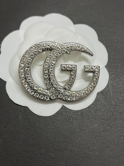 Luxury Silver G.G Brooch pin