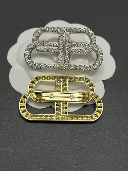 Luxury B.B Silver/Gold Brooch pin