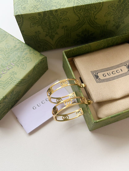 High-End Titanium Steel G-brand Hoop Earrings