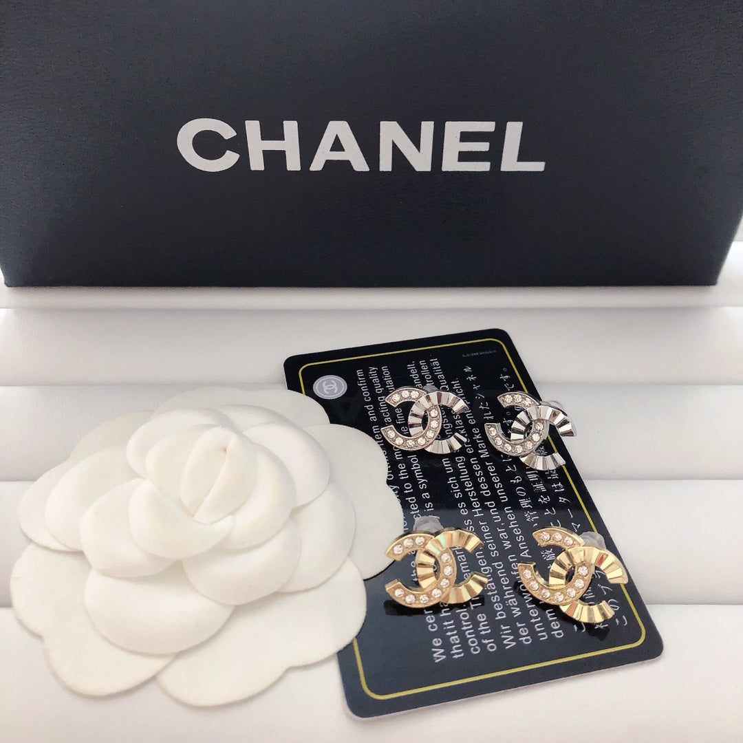 Luxury C.C Inspired detailed Earrings - Gold
