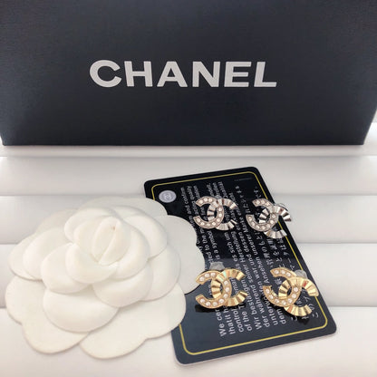 Luxury C.C Inspired detailed Earrings - Gold