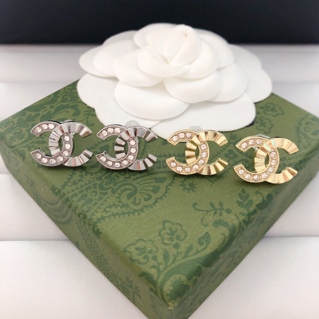 Luxury C.C Inspired detailed Earrings - Gold