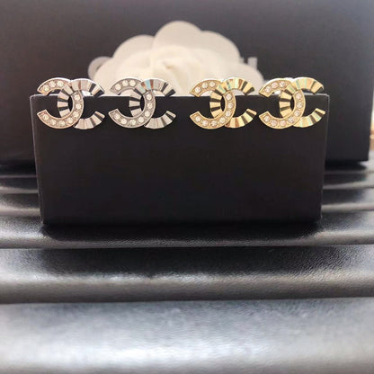 Luxury C.C Inspired detailed Earrings - Gold