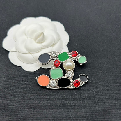 Luxury C.C Detailed Brooch pin