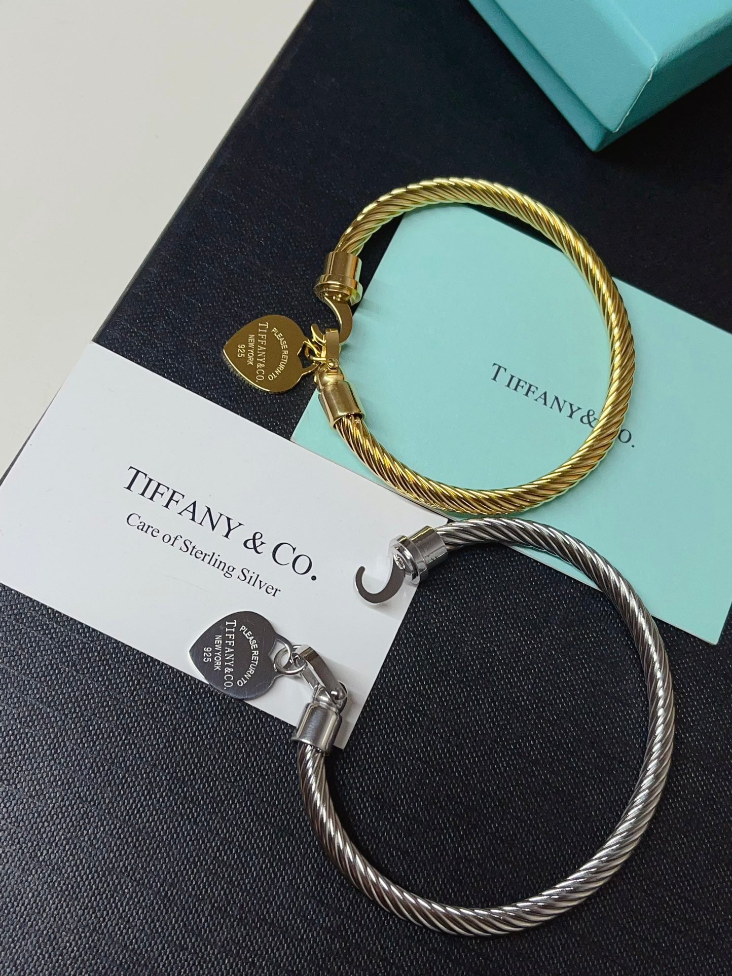 Titanium Steel T-Home Heart-Shaped Bangle