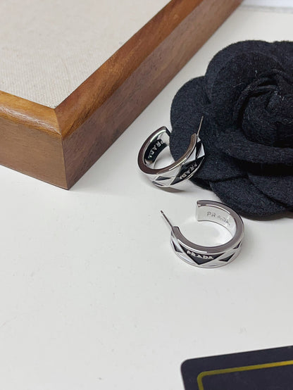Titanium steel P. Hoop Earrings