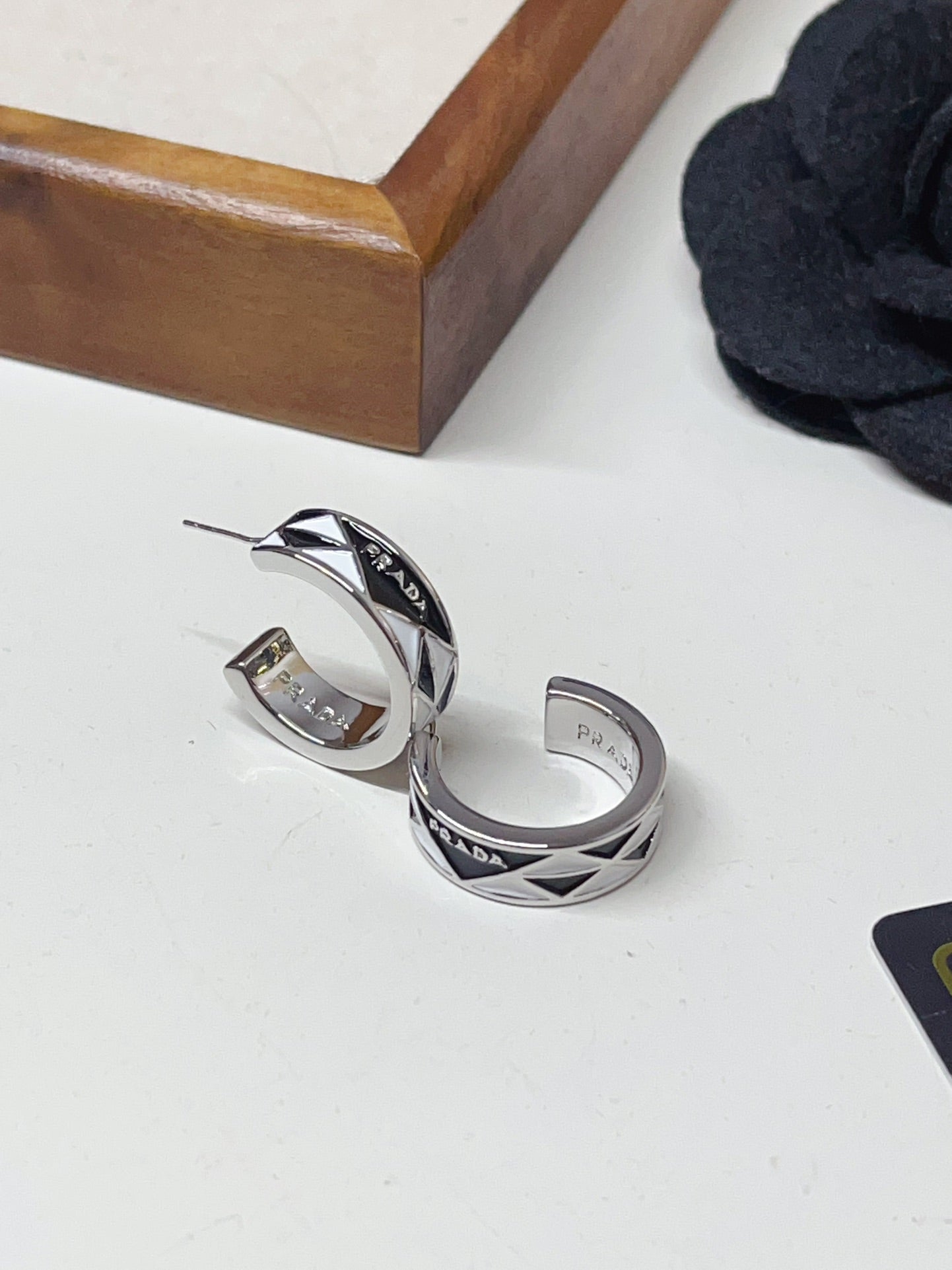 Titanium steel P. Hoop Earrings
