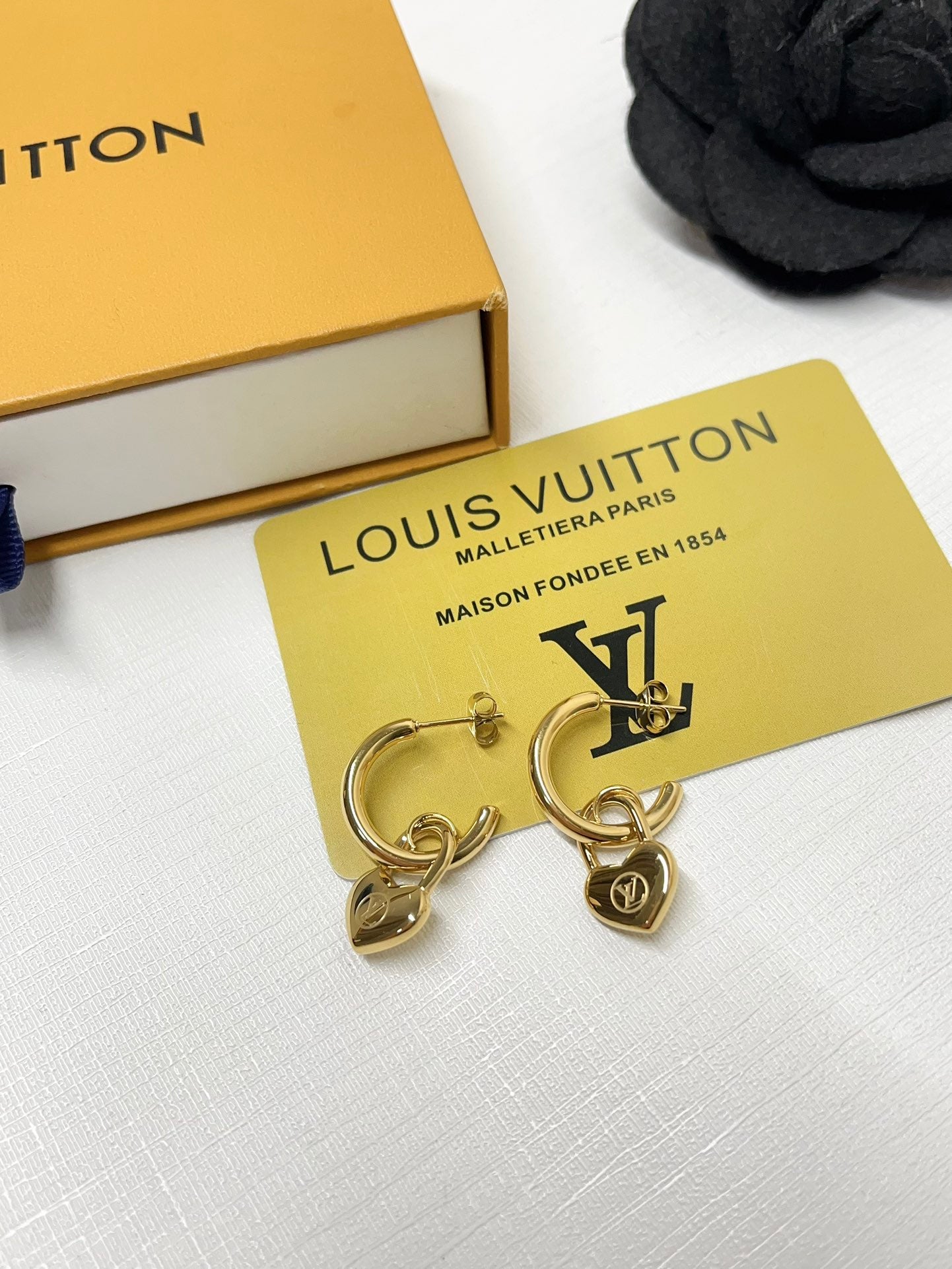 L.V Inspired Titanium Steel Earrings