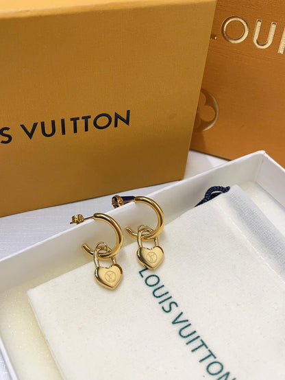 L.V Inspired Titanium Steel Earrings
