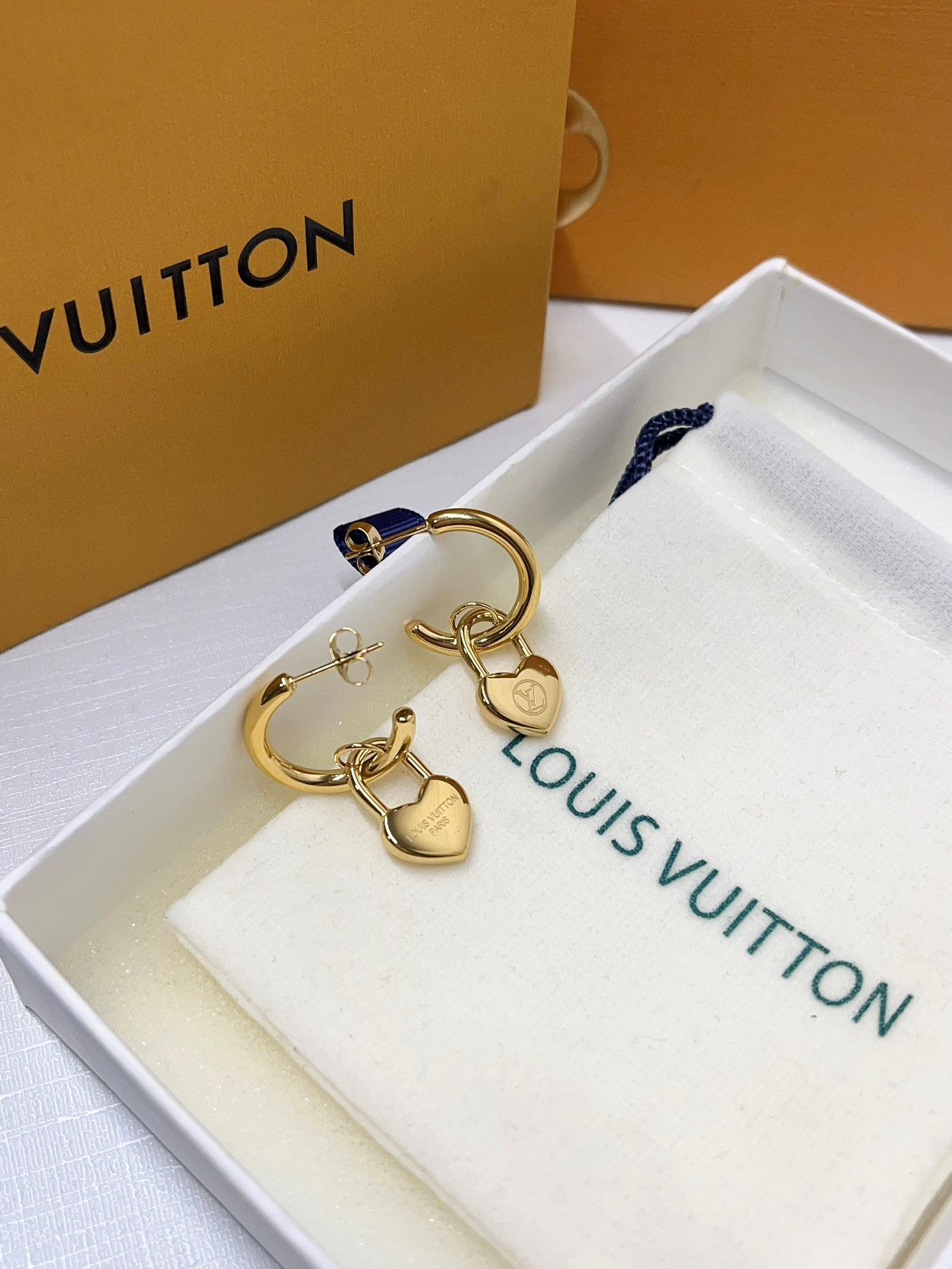 L.V Inspired Titanium Steel Earrings