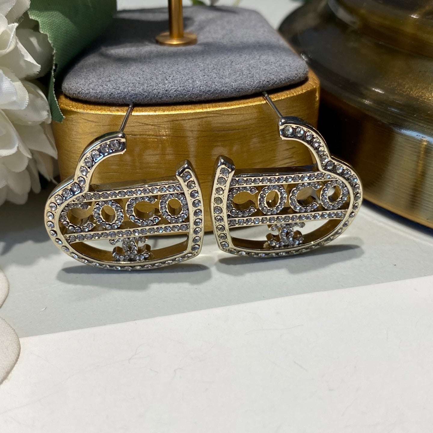 High quality C. C Heart earrings