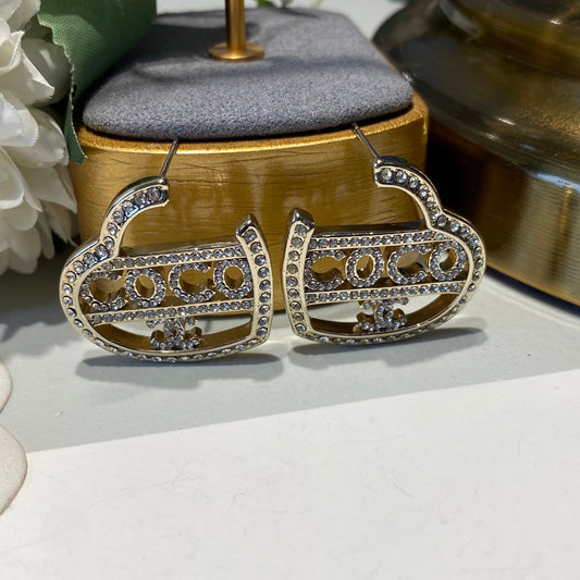 High quality C. C Heart earrings